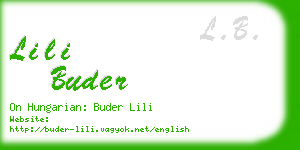 lili buder business card